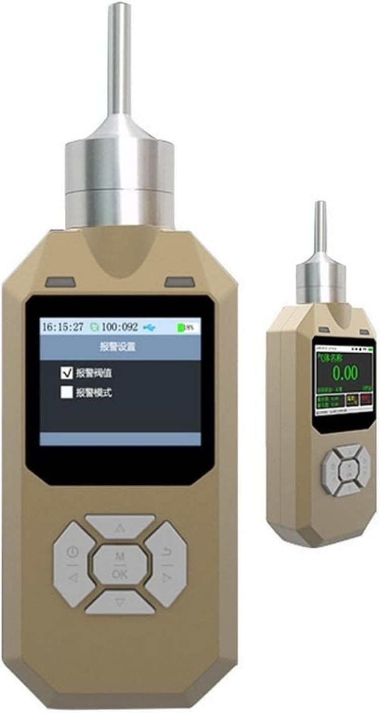 Gasdetector Icosar gas detector O3-detector Ozon Pompende gaslekdetector, met alarmsysteem Gasanalysator Professionele gassensor (Color : 1000ppm