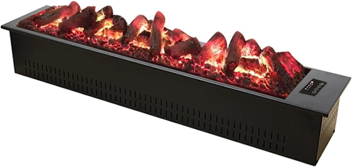 uadyie Elektrische kachel Slaapkamer Open Haard Inbouw haard, met realistische vlam Open Haard Kachel(39.3 inch), elektrische haard