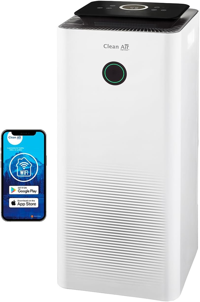 Luchtreiniger Clean Air Optima CA-707 Smart, ontvochtigingscapaciteit tot 20 liter/dag, 5-voudige filtertechnologie, met app bediening, C-lamp