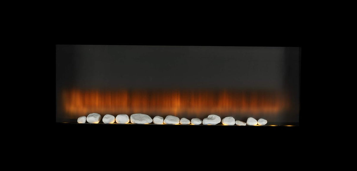 alpina Elektrische kachel Sfeerhaard Elektrisch Wandpaneel, met Verwarming 1800-2000W, incl Afstandsbediening, Zwart, Elektrische Sfeerhaard
