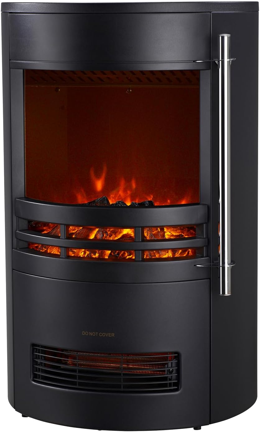 Elektrische haard GLOW FIRE GF CORE Focus, max. 2000 W, met realistisch 3D LED-vuur - staande elektrische haard, 46x65x46cm