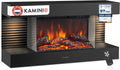 Kaminio Elektrische haard Liz wandhaard, 3D-vlameffect, afstandsbediening (zwart), met verwarming, LED omgevingslicht