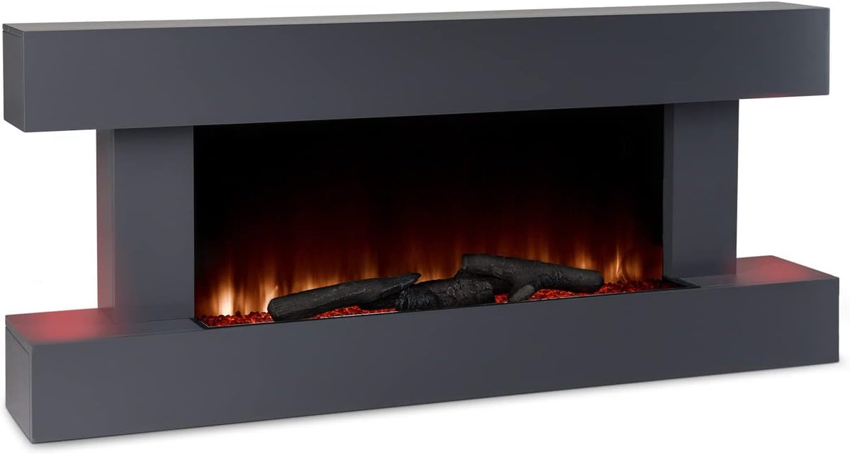 Klarstein Elektrische haard Studio Light & Fire 1 - elektrisch, 1000/2000W vermogen, Light & Fire 1 Smart, timer, afstandsbediening, zwart