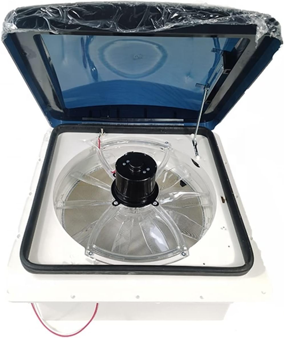Seveqis Ventilator Afzuigventilator, RV Trailer Universele Witte Uitlaat Omkeerbare Ventilator Dakventilatie 12V