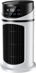 Mobiele airco Draagbare airconditioner Mini persoonlijke koeler, met digitaal display en 6 uur timer, stille ventilator, voor thuis