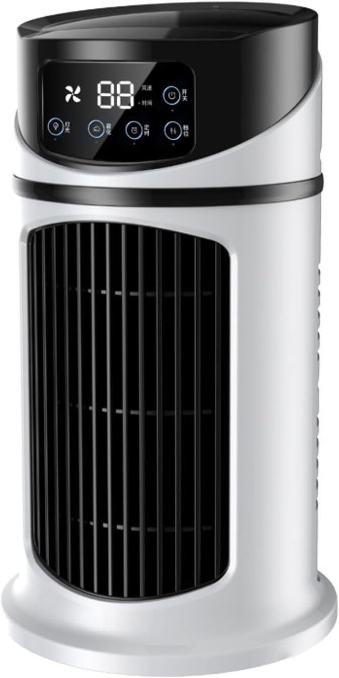 Mobiele airco Draagbare airconditioner Mini persoonlijke koeler, met digitaal display en 6 uur timer, stille ventilator, voor thuis
