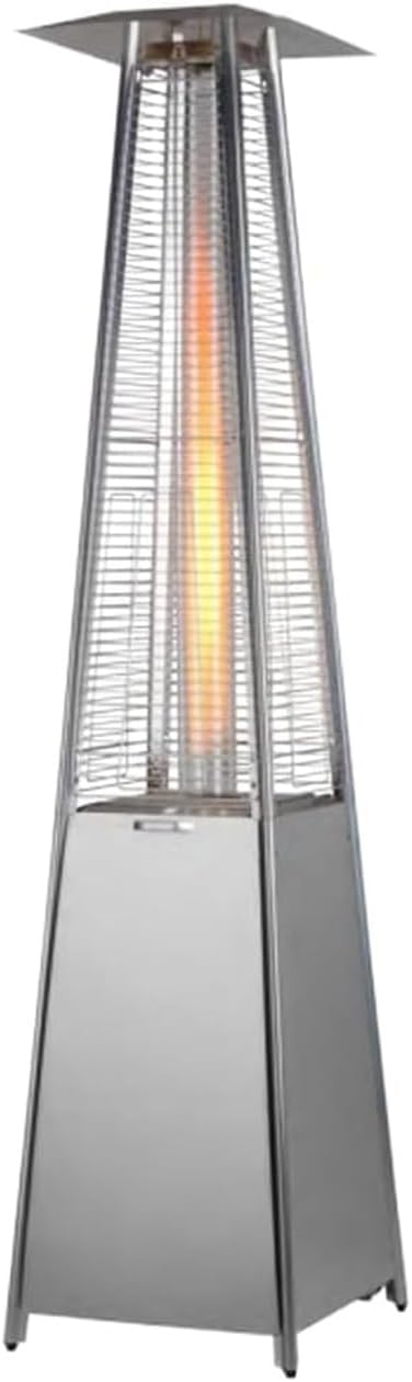 Elektrische kachel Avilia Aura Piramidevormige gaskachel, 12 kW, voor buiten, met piramidevormige gaskachel, voor terrassen en tuinen, werkt