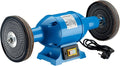 Polijstmachine WilTec 750W, 2950 rpm dubbele slijpmachine, met twee polijstschijven Ø 200mm, met robuuste behuizing