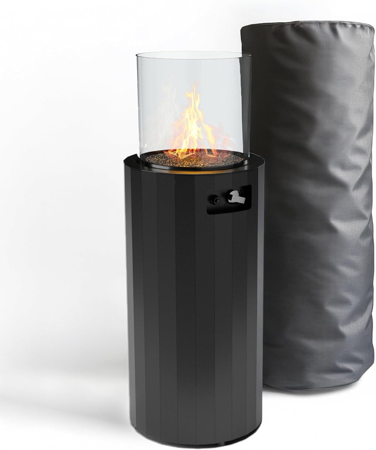 Maestro Ferretero Elektrische kachel MF Bino Gaskachel, tot 8 kW, zwart, voor buiten, cilindrisch, draagbaar