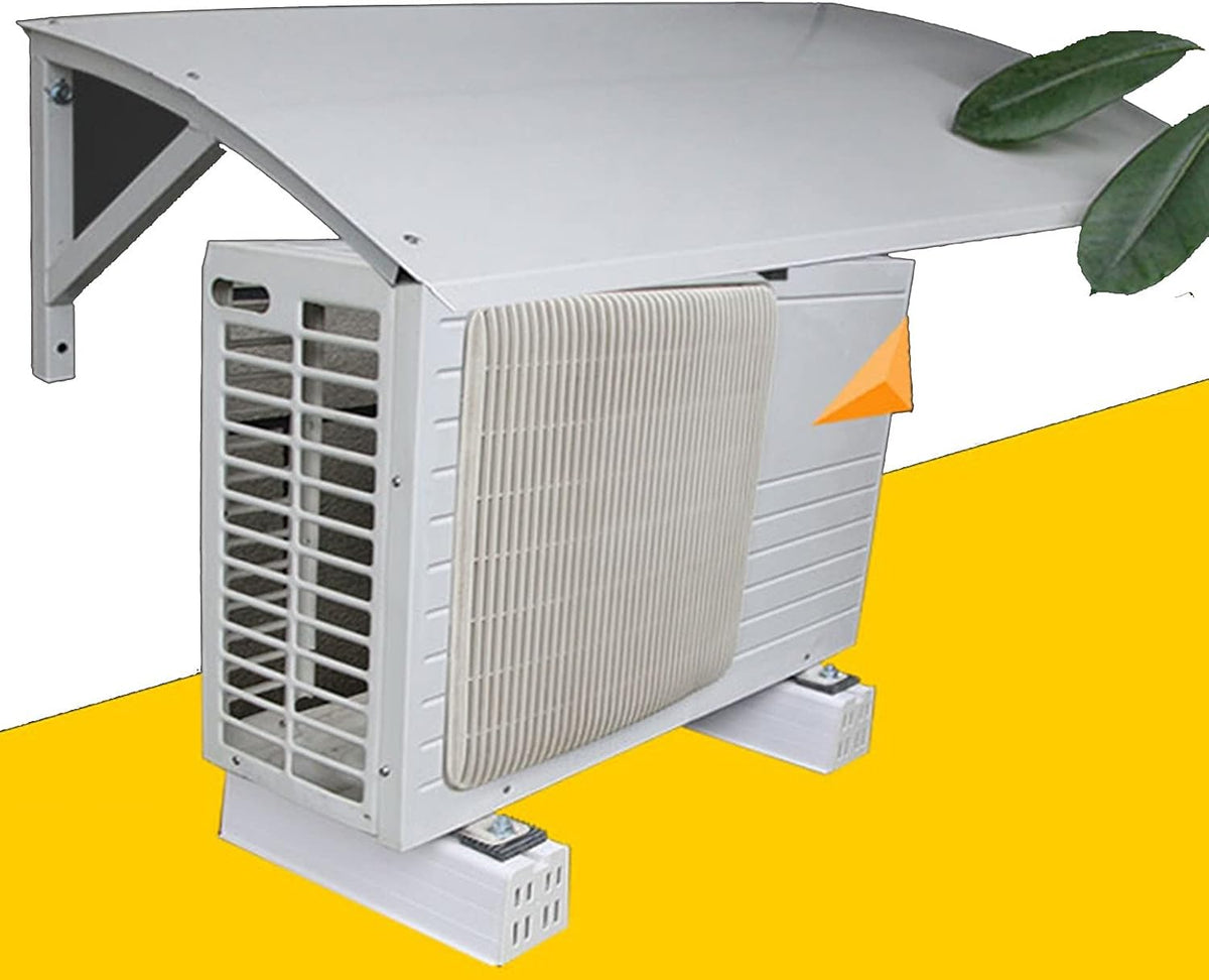 Raam-airconditioner Aotnz Airco Buitenunitafdekking, Size : 92x54x28cm), Sneeuw En UV Bescherming Anti Roest Metalen Paneel (Color : wit, Voor Regenen