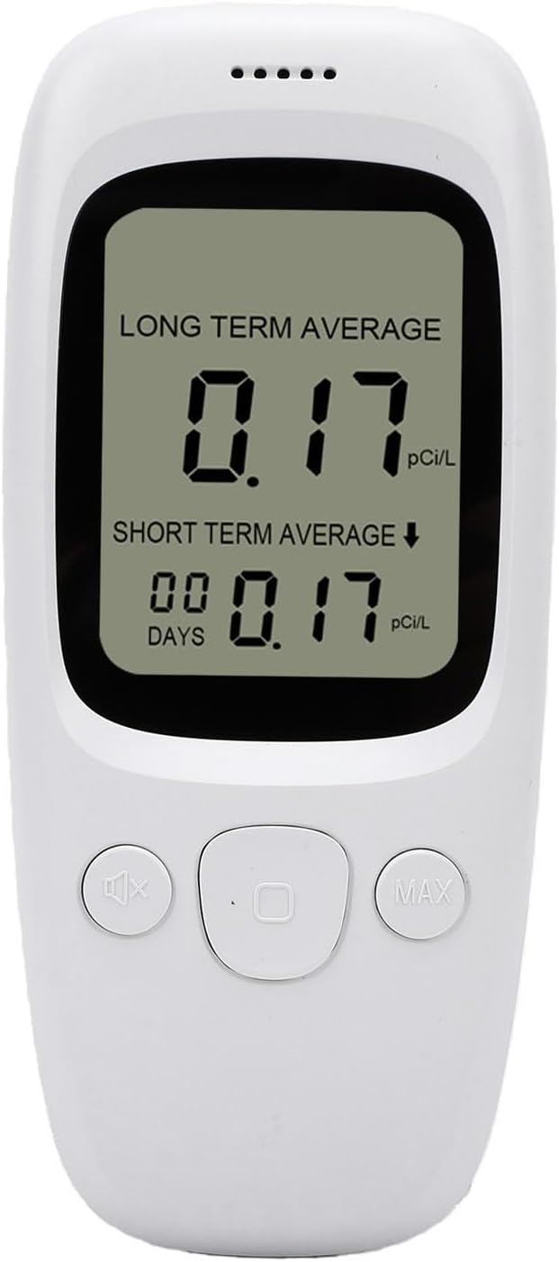 Zerodis Gasdetector Tafelmodel Radon Gas Detector 0-270 PCi/L, Lange Termijn Monitoring