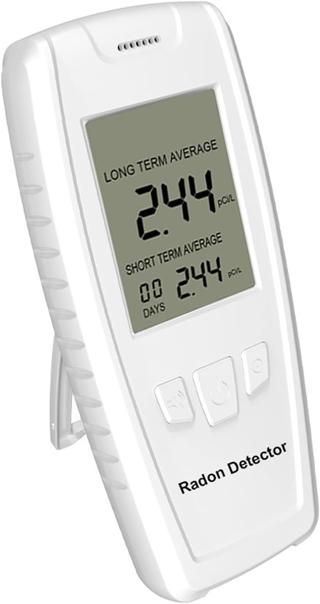Luchtkwaliteitsmeter Apglsxy Desktop Radon Monitor, met Alarm Functie en Laag Stroomverbruik Ontwerp ABS Tester Detector Transducer