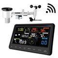 Weerstations Ecowitt Weerstation, 7-in-1 sensor, 3-in-1, WS2910, met wifi, professioneel digitaal weersvoorspellingsstation, met groot kleurendisplay