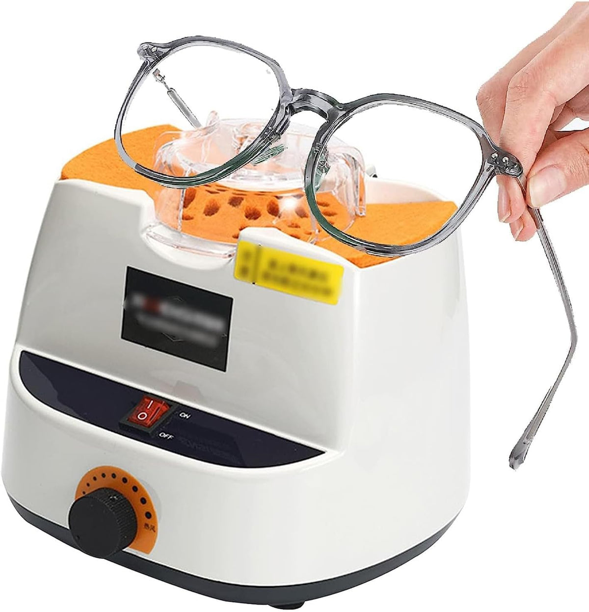 Brilmontur Optische framewarmer, 550 W brilmontuurwarmte-brilregelaar, met winddichte hoes en temperatuurregelaar, keramische verwarming