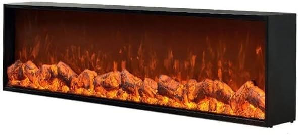 Grfit Elektrische kachel Vrijstaande Openhaardkachel Ingebakte open haard, met 3D -log- en vlameffect, afstandsbediening, zwart Draagbare Indoor