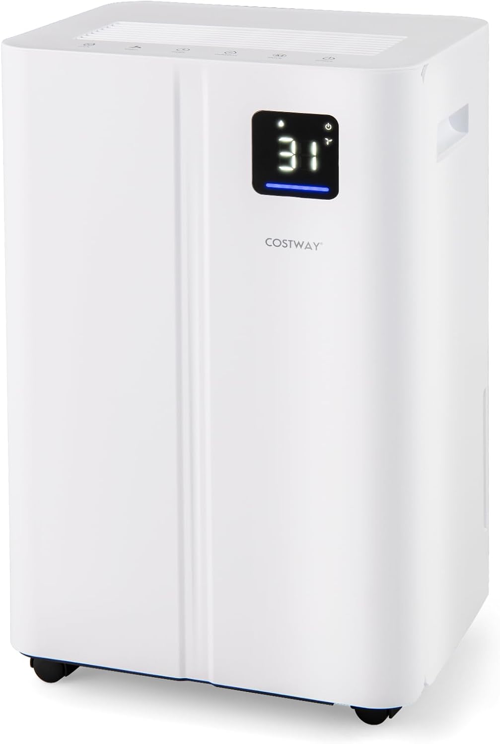 Costway Luchtontvochtiger, 25,5 l/dag, 24-uurs timer, met 3 modi, 4 liter watertank, afvoerslang en automatisch ontdooien, led-display, voor
