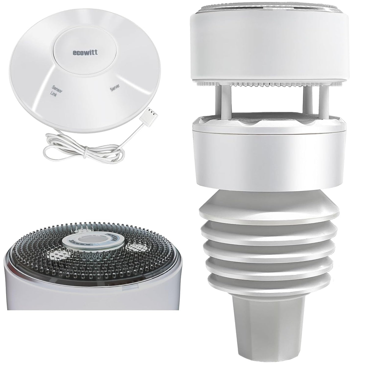 Weerstations Ecowitt Wittboy Weerstation, 7-in-1 weerstation, verbeterde GW2000-gateway, voor Home Garden Farm 868 MHz, met wifi-hub