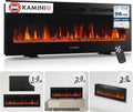 Kaminio Elektrische haard Marlon, afstandsbediening (50 inch), Elektrische 3-in-1 haard, 3D-vlameffect, 12 vlamkleuren, met verwarming