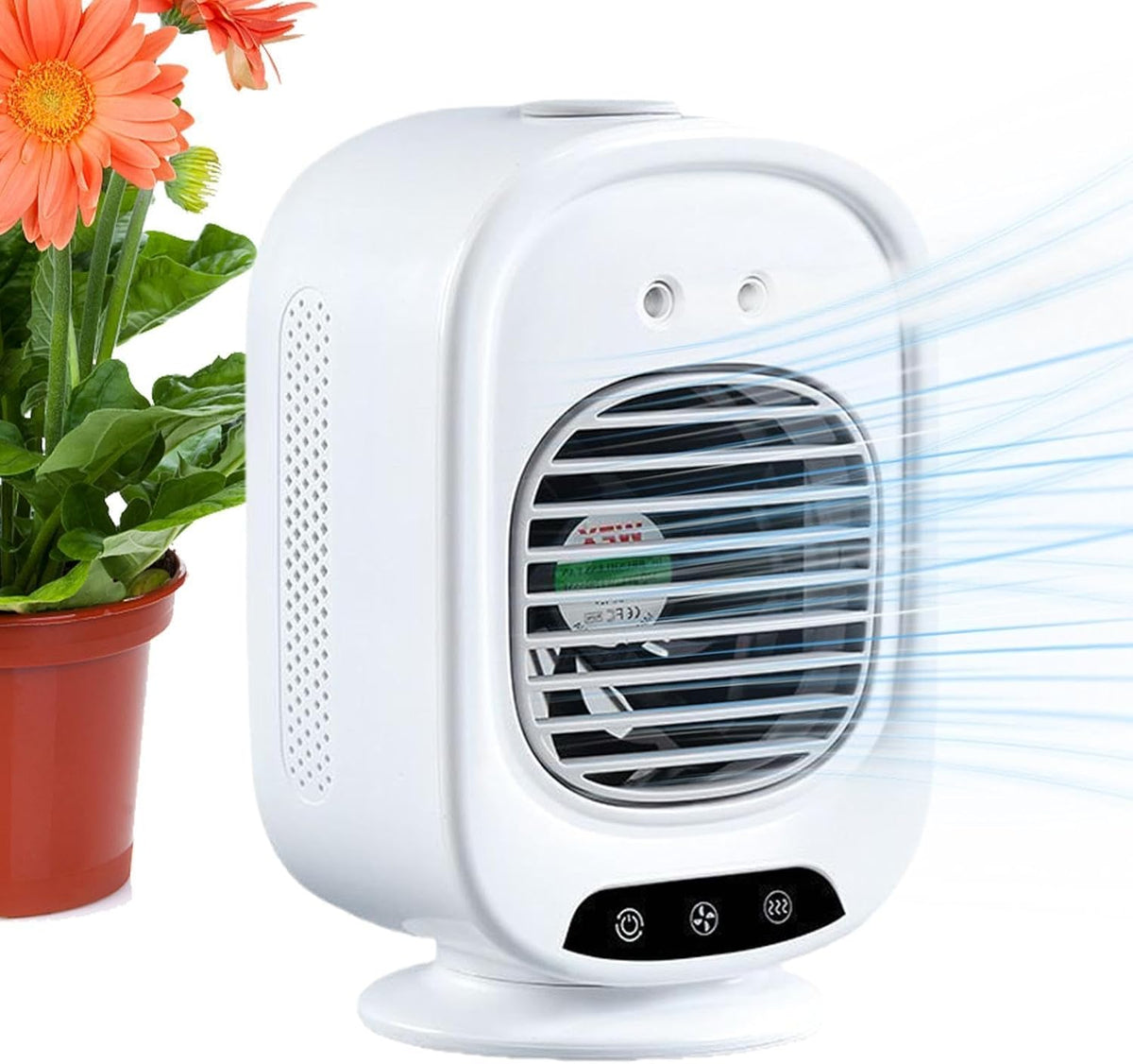 Mobiele airco Draagbare luchtkoeler ventilator USB oplaadbare 280 ml watertank, voor thuis slaapkamer kantoor auto camping reizen slaapzaal