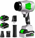 ideallife Bladblazer Accu-, 21 V accu-bladblazer, met 2 batterijen en oplader, 385 CFM tuinblazer, met 3 afneembare sproeiers, voor bladeren, terras