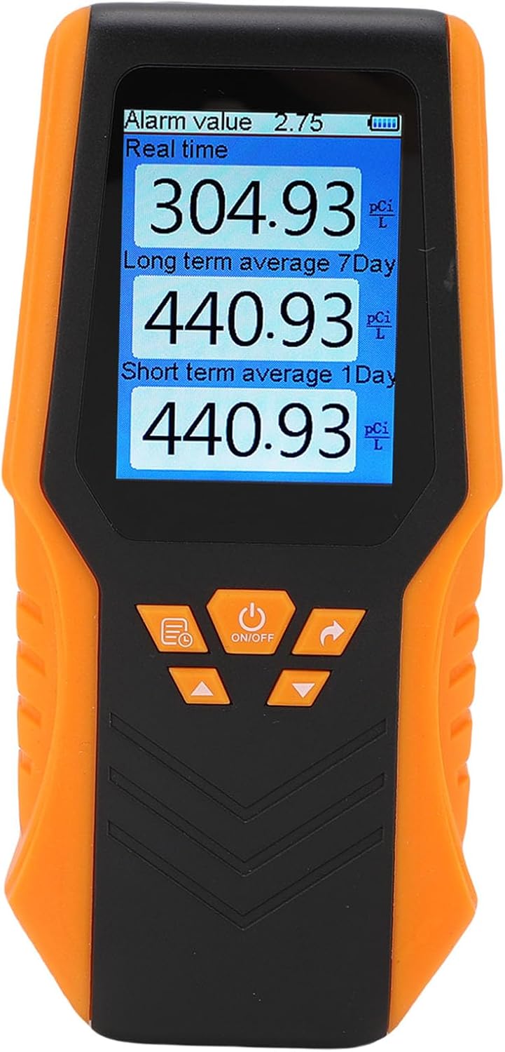 Seafront Gasdetector Digitale Radon Detector Oplaadbare Radonmonitor Draagbaar, met Korte en Lange Termijn Metingen