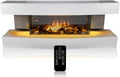 Classic Fire Elektrische kachel Sfeerhaard Elektrisch Montreal, met Schouw 2000W, Afstandsbediening en Timer, Wit, Electrische Haard, met Verwarming