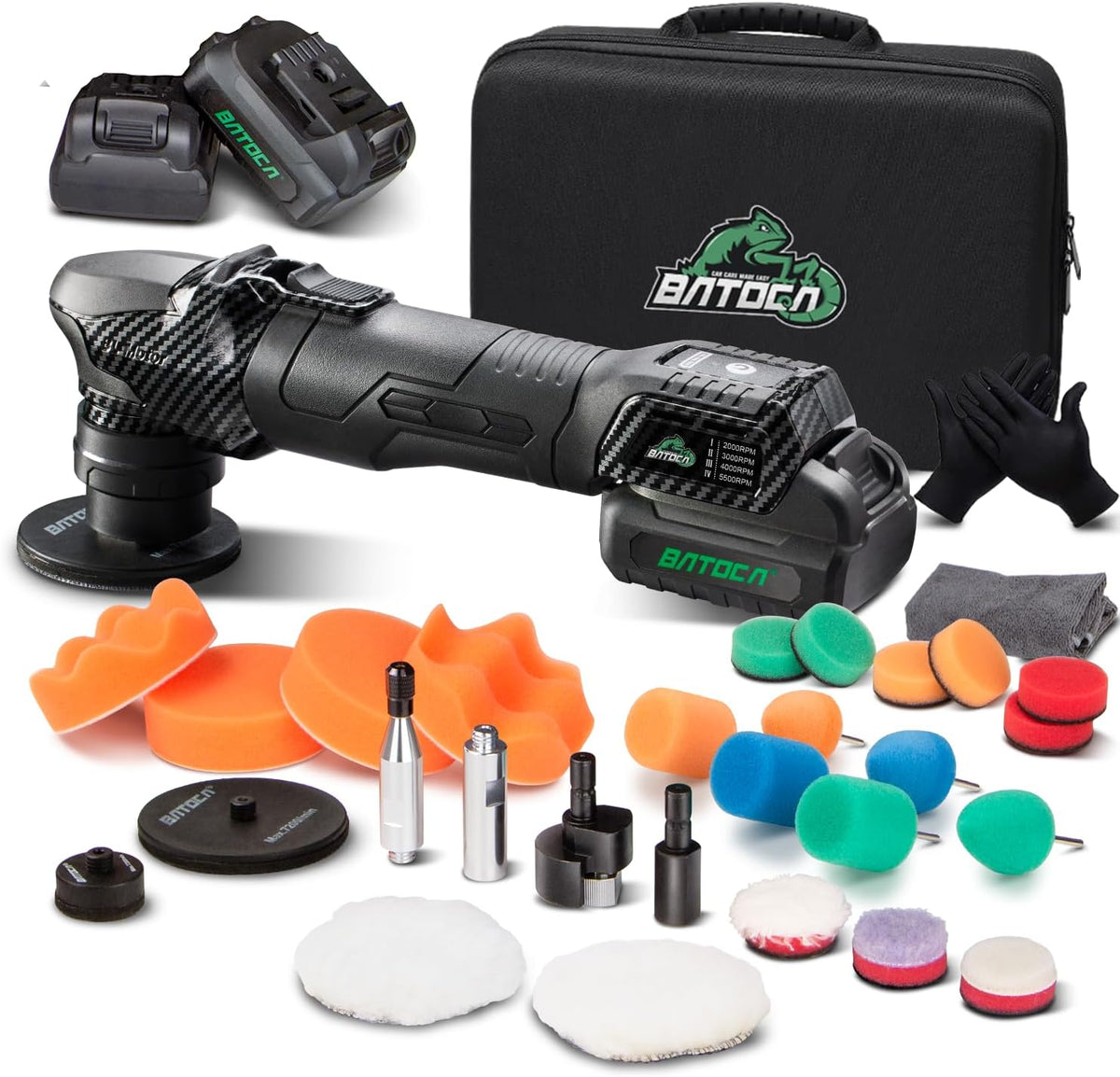 Batoca Polijstmachine S4 Mini Accu, voor Detailing, RO&DA, Borstelloze Motor