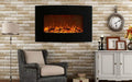Breakling Elektrische haard wandhaard, 2000 W, 90x50cm, afstandsbediening, zwart, met vlammeneffect, led, verwarmd, verwarming