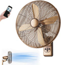 Ventilator Javptav Muur-gemonteerde elektrische, 90 ° oscillerende afstandsbediening, 50W industriële ventilator, drie-speed verstelbaar
