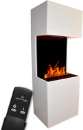 Elektrische haard GLOW FIRE Waterdamp Beethoven, 60x170x50 cm, met realistische LED 3D-vlammen, Myst 500, afstandsbediening, Wit, knisperend geluid