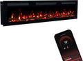 GLOW FIRE Elektrische haard open Inside 152, max. 1800 W, 152 x 35 x 12 cm, met realistisch 3D led-vuur, app-bediening, knettereffect en timer