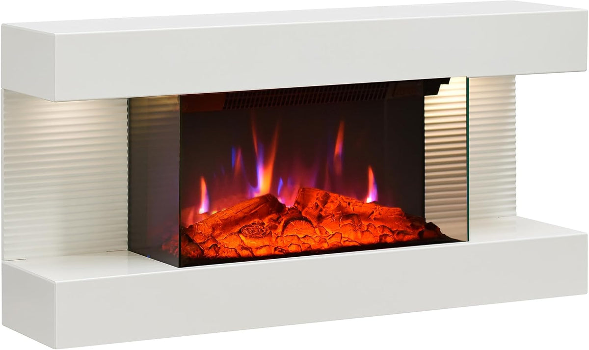 Elektrische haard Balderia Ida Wandhaard Elektrisch in Wit, 1800 W